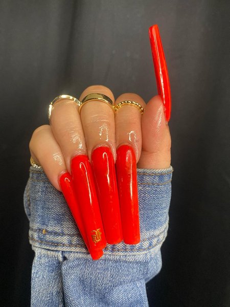 Long Red Nails