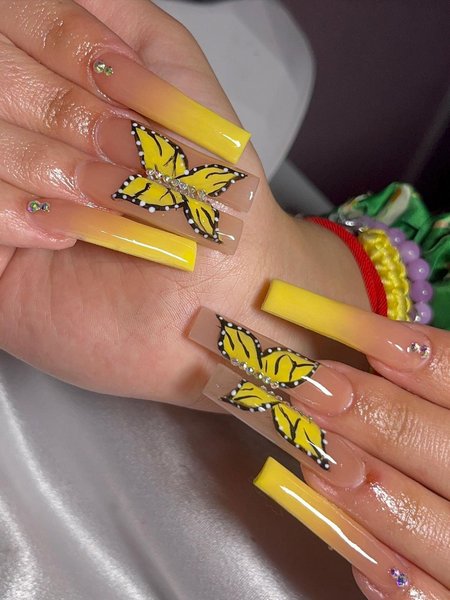 Long Yellow Nails