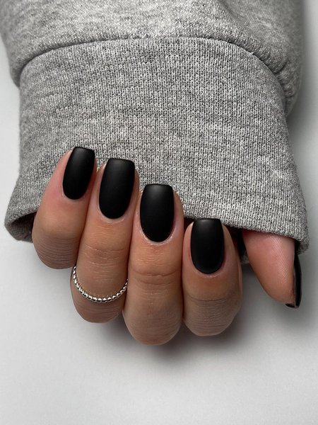 Matte Black Nails