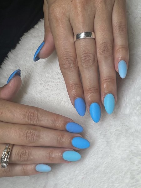 Matte Blue Nails