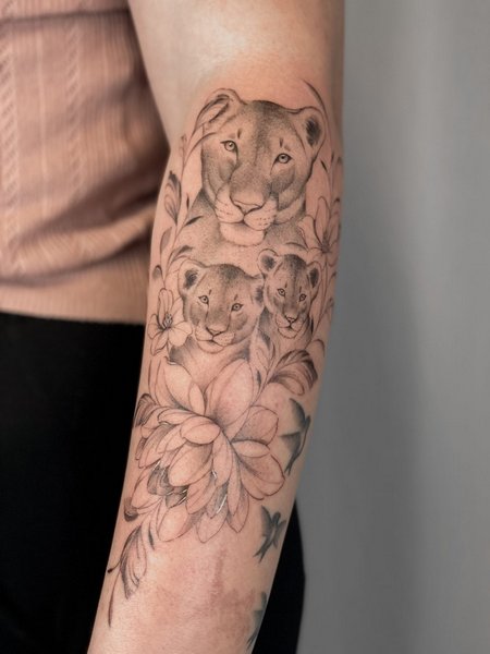 Meaningful Lioness Tattoo