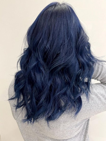 Navy Blue Hair