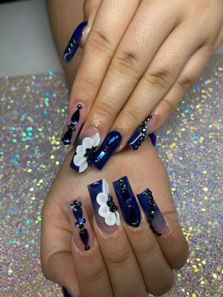 Navy Blue Nails