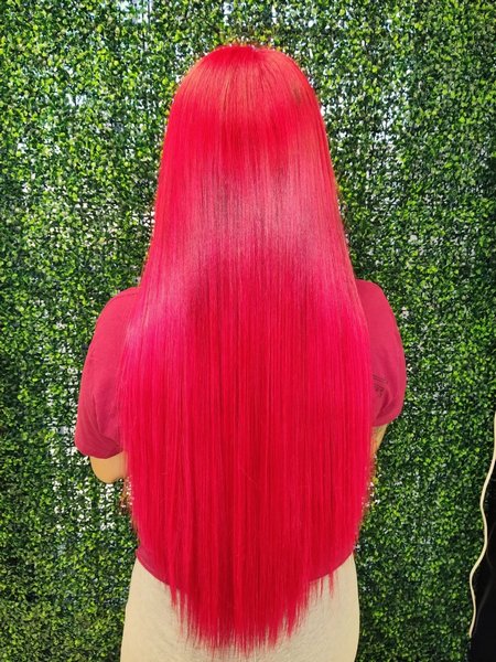 Neon Red Hair Color