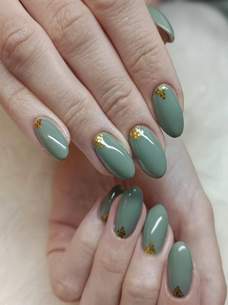Olive Green Nails