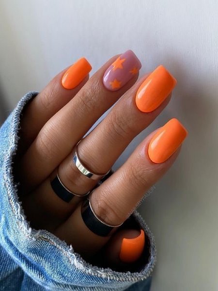 Orange Nail Designs