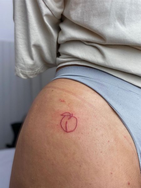 Peach Butt Tattoo