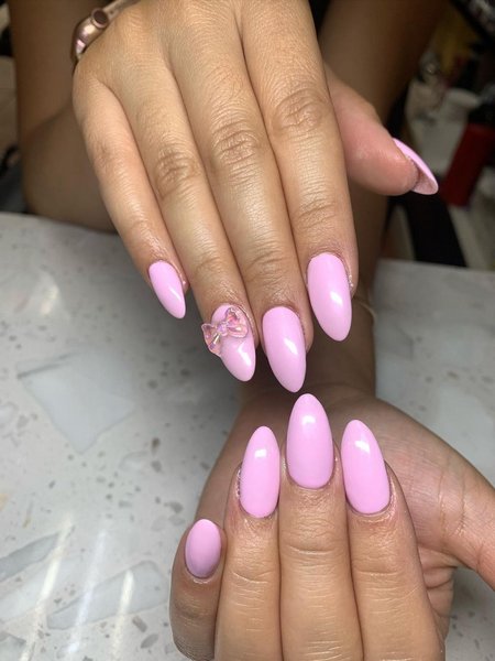 Pink Almond Nails