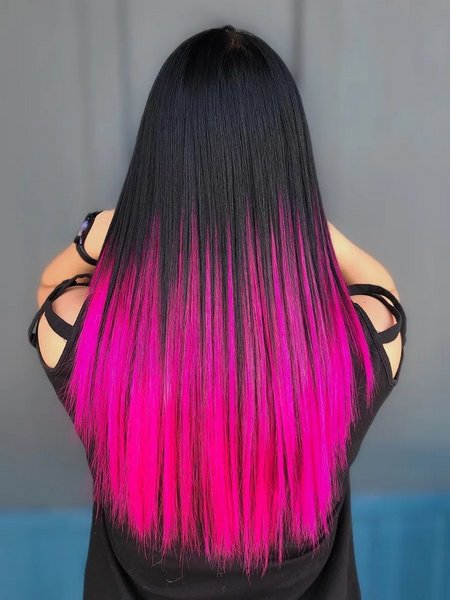 Pink And Black Hair
