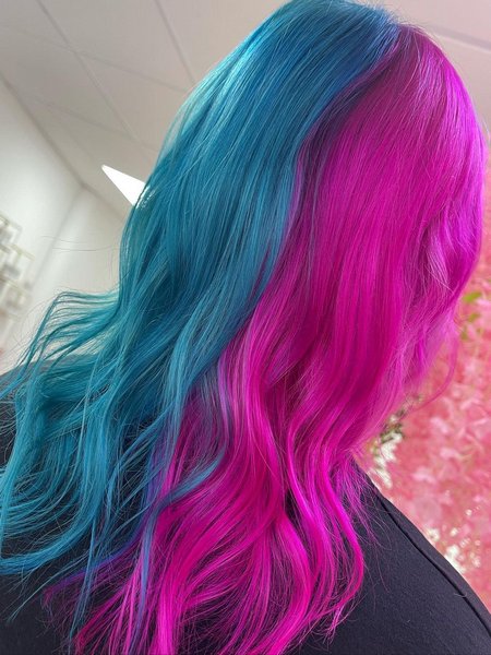 Pink And Blue Hair