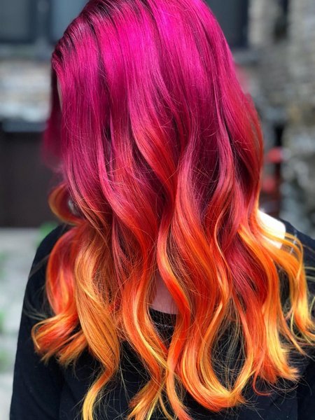 Pink And Orange Hair