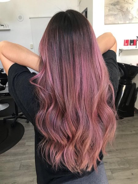 Pink Highlights For Brown Hair