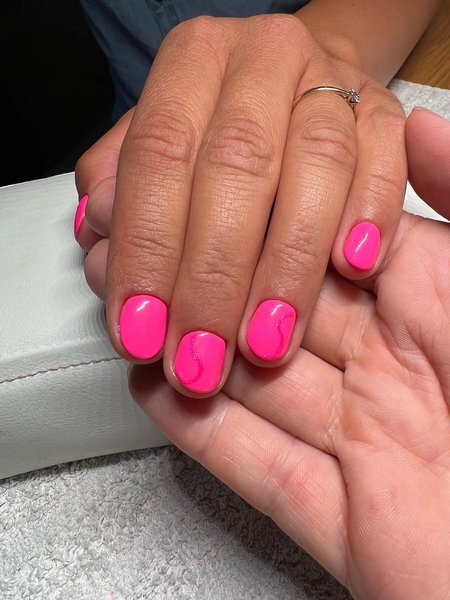 Pink Short Nails