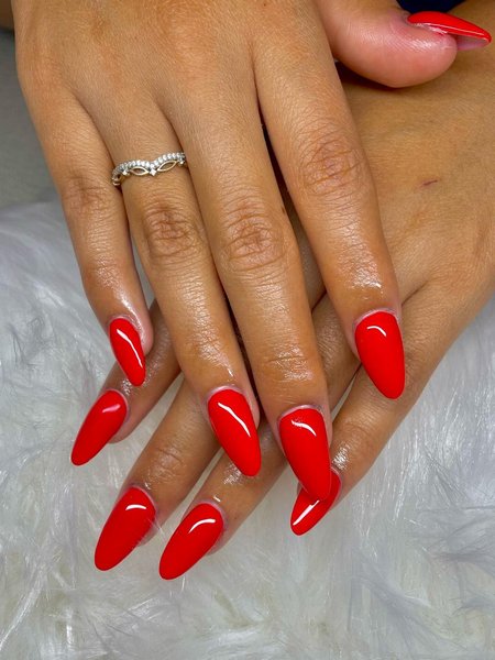 Red Almond Nails