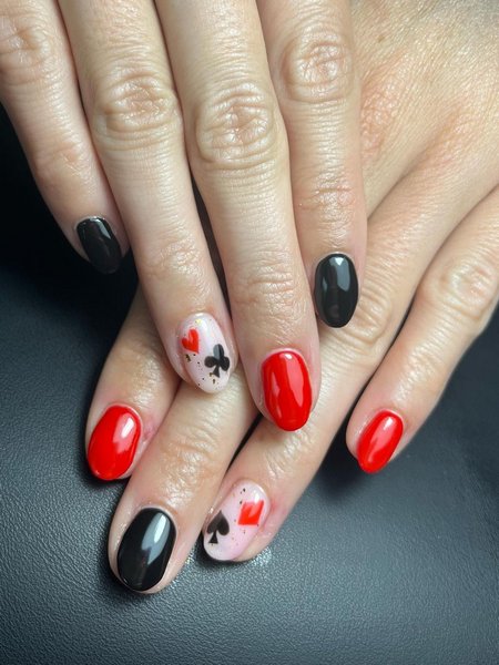 Red And Black Nails