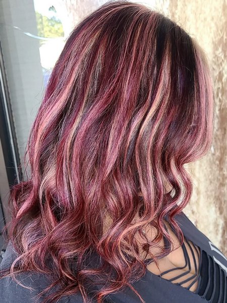 Red Hair With Blonde Highlights