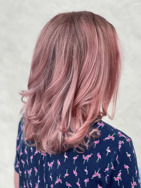 Rose Gold Ombre Hair
