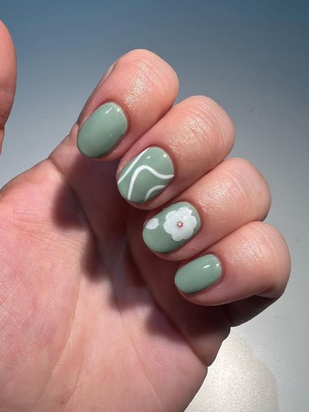 Sage Green Nails