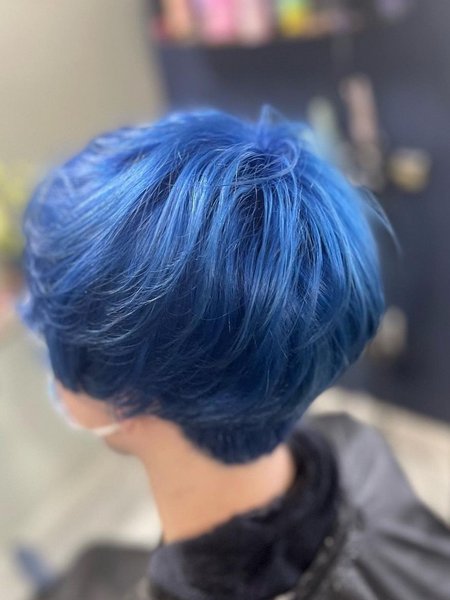 Short Blue Hair