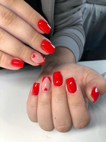 Short Red Nails