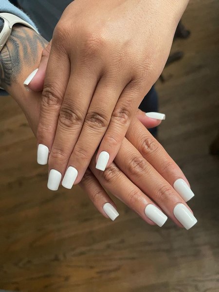 Short White Nails