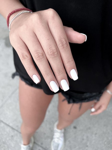 Short White Nails