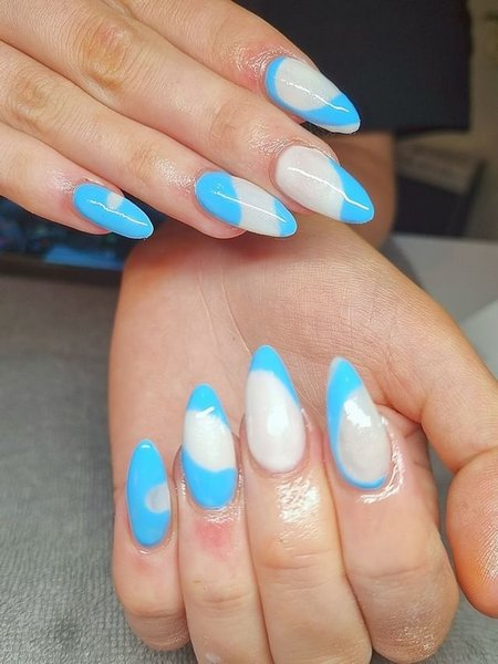 Sky Blue Nails
