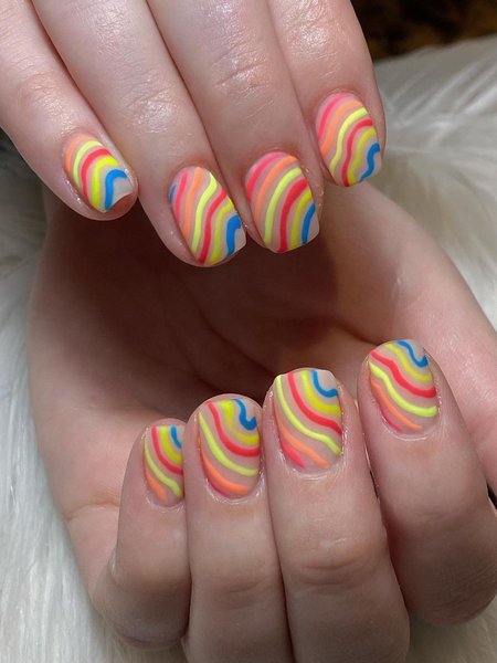 Summer Rainbow Nails