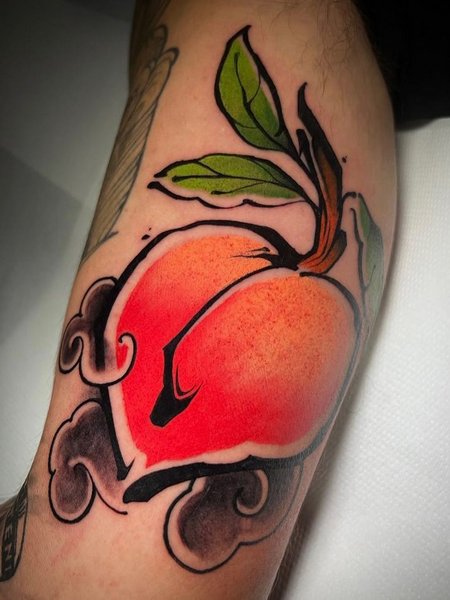 Traditional Peach Tattoo