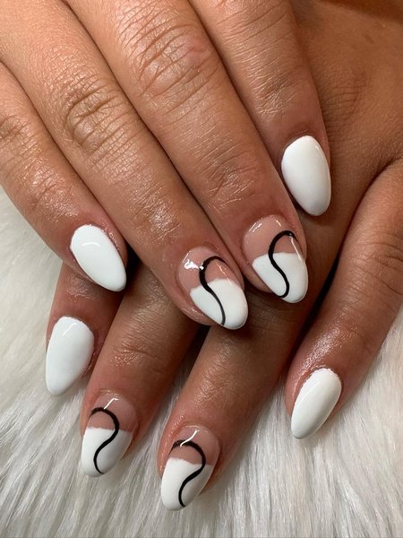 White Almond Nails