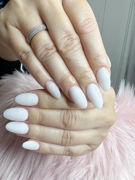 White Almond Nails