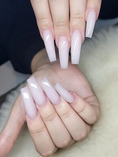 White And Pink Nails