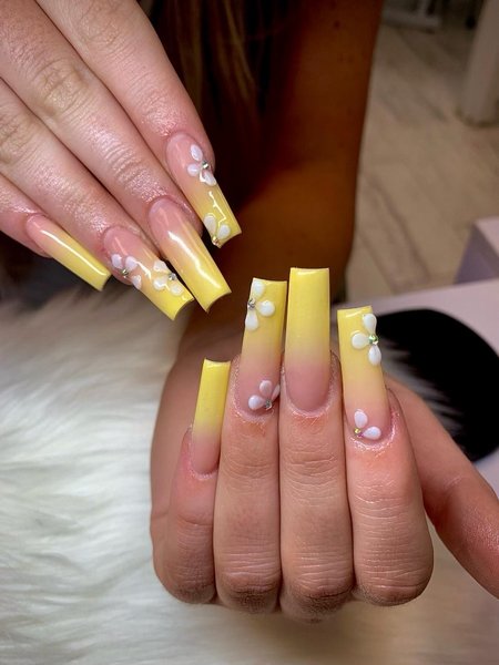 Yellow Coffin Nails