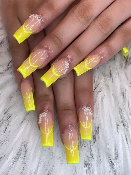 Yellow Ombre Nails