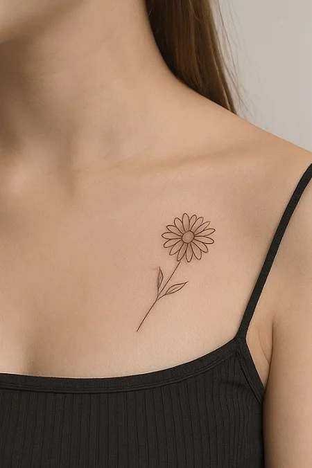 Daisy Chest Tattoos