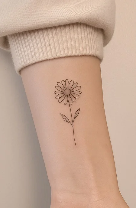Daisy Wrist Tattoos